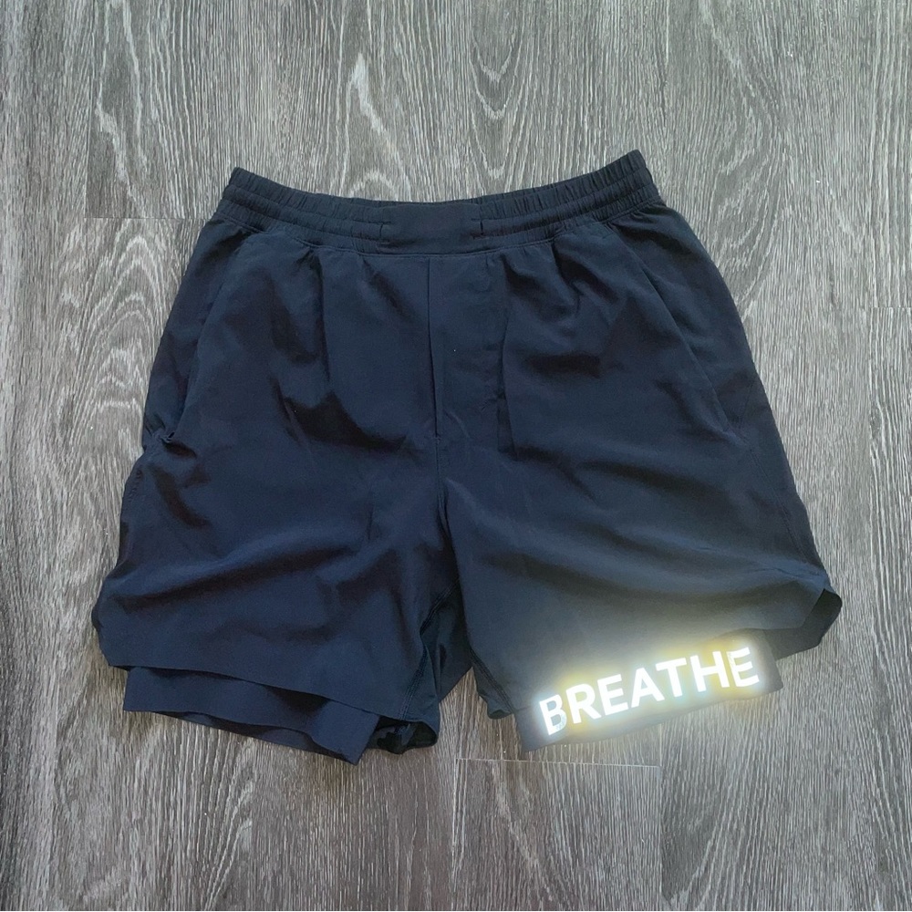 ‘lululemon’ special edition lined pace breaker shorts (7” instead)